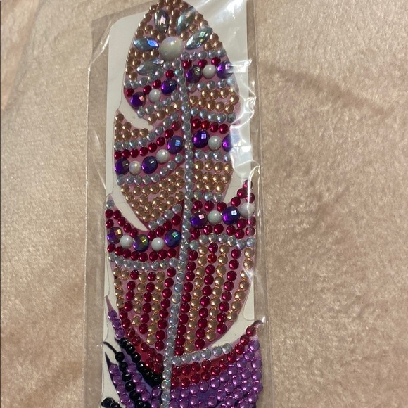 Handmade Dimond Peacock Feather Bookmark - Picture 8 of 12